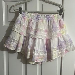 LoveShackFancy Cotton Skirt with Lace Detailing - Never Worn